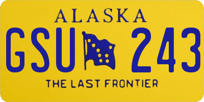 AK license plate GSU243