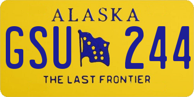 AK license plate GSU244