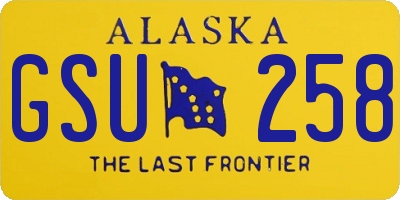 AK license plate GSU258