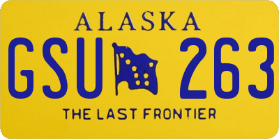 AK license plate GSU263