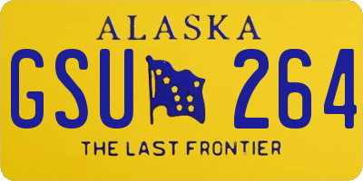 AK license plate GSU264