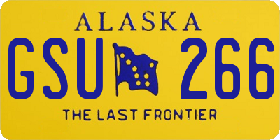 AK license plate GSU266