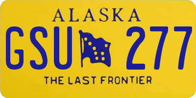 AK license plate GSU277