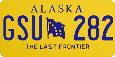AK license plate GSU282