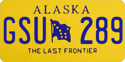 AK license plate GSU289