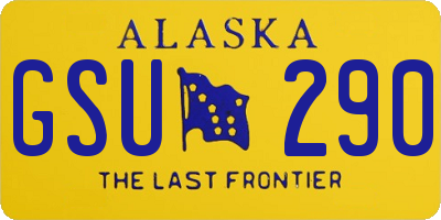 AK license plate GSU290