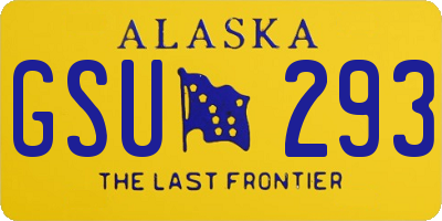 AK license plate GSU293