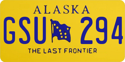 AK license plate GSU294
