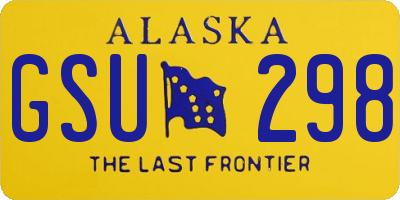 AK license plate GSU298