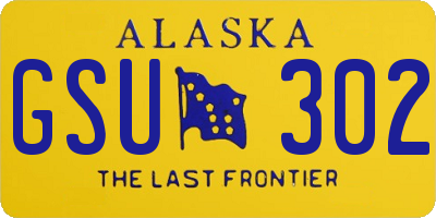 AK license plate GSU302