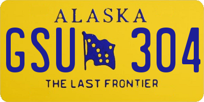 AK license plate GSU304