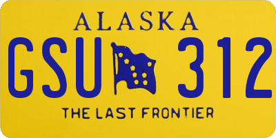 AK license plate GSU312