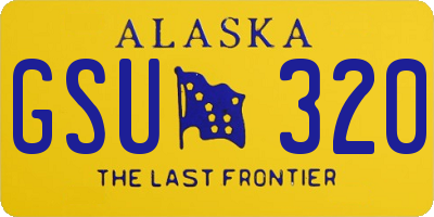 AK license plate GSU320