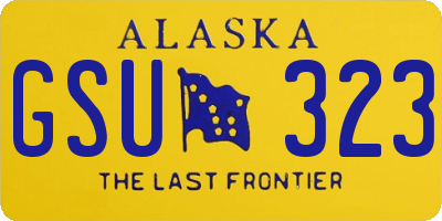 AK license plate GSU323