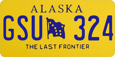 AK license plate GSU324