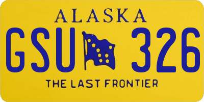 AK license plate GSU326