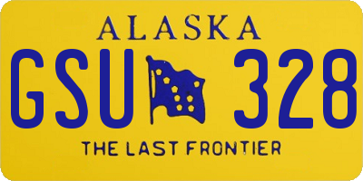 AK license plate GSU328