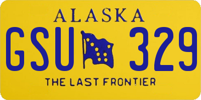 AK license plate GSU329