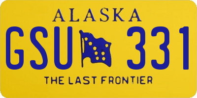 AK license plate GSU331
