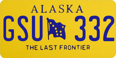 AK license plate GSU332