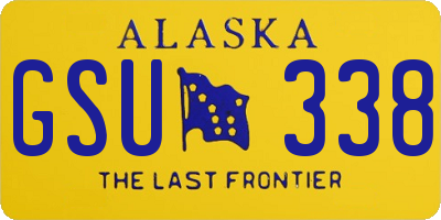 AK license plate GSU338