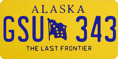 AK license plate GSU343