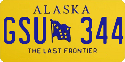 AK license plate GSU344