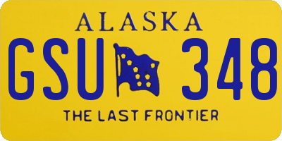 AK license plate GSU348