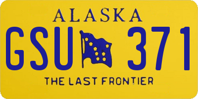 AK license plate GSU371