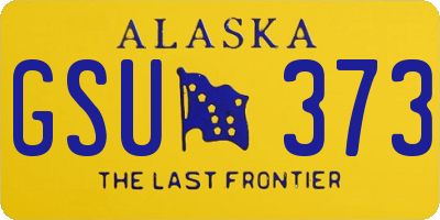 AK license plate GSU373