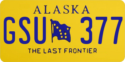 AK license plate GSU377