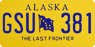 AK license plate GSU381