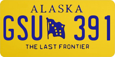 AK license plate GSU391