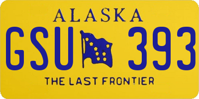 AK license plate GSU393