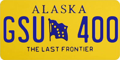 AK license plate GSU400