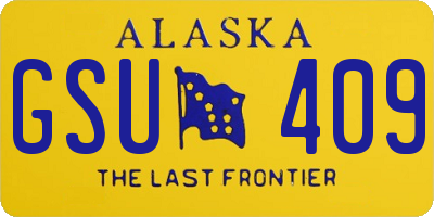 AK license plate GSU409