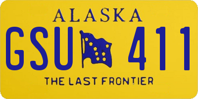 AK license plate GSU411
