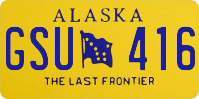 AK license plate GSU416