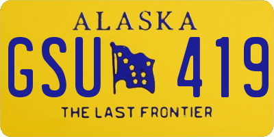 AK license plate GSU419