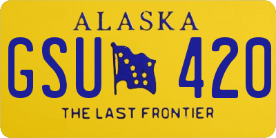 AK license plate GSU420