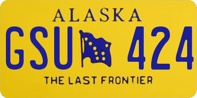 AK license plate GSU424