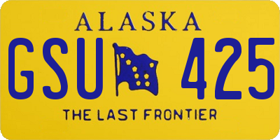 AK license plate GSU425