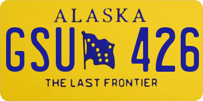 AK license plate GSU426