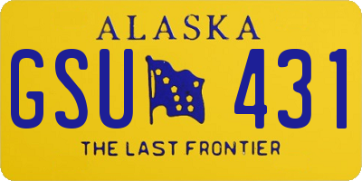 AK license plate GSU431