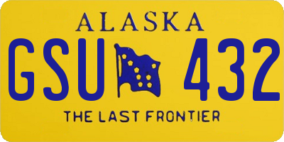 AK license plate GSU432