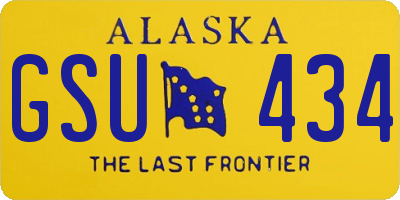 AK license plate GSU434