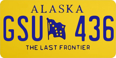 AK license plate GSU436