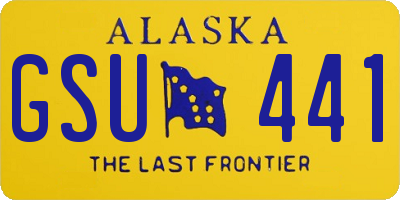 AK license plate GSU441