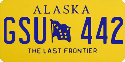 AK license plate GSU442