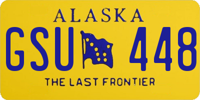 AK license plate GSU448